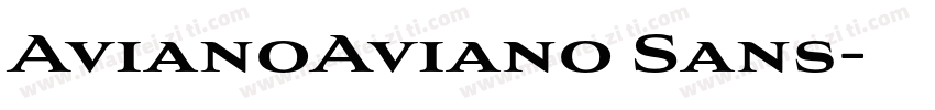 AvianoAviano Sans字体转换